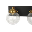 Load image into Gallery viewer, 3-light Modern Clear Crackled Glass Globe Vanity Sconce