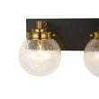 Load image into Gallery viewer, 3-light Modern Clear Crackled Glass Globe Vanity Sconce