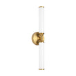 Load image into Gallery viewer, 2-Light White Reeded Glass Up Down Vanity Wall Lamp