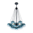 Load image into Gallery viewer, Cluster Colored Tinted Glass Globe Bubble Chandelier