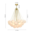 Load image into Gallery viewer, Bubble Cluster Opal White Glass Globe Chandelier