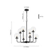 Load image into Gallery viewer, Funky Clear Seeded Glass Globe Tired Bubble Chandelier
