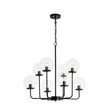 Load image into Gallery viewer, Funky Clear Seeded Glass Globe Tired Bubble Chandelier