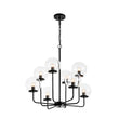 Load image into Gallery viewer, Funky Clear Seeded Glass Globe Tired Bubble Chandelier