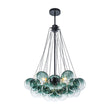 Load image into Gallery viewer, Cluster Colored Tinted Glass Globe Bubble Chandelier