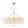 Load image into Gallery viewer, Kitchen Dining Swirled Glass Bubble Round Chandelier