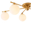 Load image into Gallery viewer, Modern 6-Light White Glass Globe Sputnik Semi Flush Mount