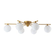 Load image into Gallery viewer, Modern 6-Light White Glass Globe Sputnik Semi Flush Mount