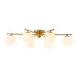 Load image into Gallery viewer, Modern 6-Light White Glass Globe Sputnik Semi Flush Mount
