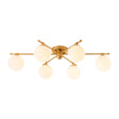 Load image into Gallery viewer, Modern 6-Light White Glass Globe Sputnik Semi Flush Mount