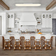 Load image into Gallery viewer, Minimalist Linear White Oblong Dimable LED Ceiling Light