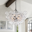 Load image into Gallery viewer, Modern Luxe Swirled Glass Globe Bubble Chandelier