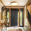 Load image into Gallery viewer, Farmhouse Dimmable LED Round Faux Wood Ceiling Light