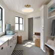 Load image into Gallery viewer, Nordic Dimmable LED White Round Semi Flush Mount