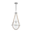 Load image into Gallery viewer, Farmhouze Light - 1 - light Coastal Hemp Rope Glass Globe Pendant Light - Pendant - 1 Bulb -