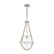 Load image into Gallery viewer, Farmhouze Light - 1 - light Coastal Hemp Rope Glass Globe Pendant Light - Pendant - 1 Bulb -