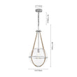 Load image into Gallery viewer, Farmhouze Light - 1 - light Coastal Hemp Rope Glass Globe Pendant Light - Pendant - 1 Bulb -