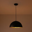 Load image into Gallery viewer, Farmhouze Light - 1 - Light Industrial Black Hammered Iron Dome Pendant - Chandelier - 15in -