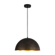 Load image into Gallery viewer, Farmhouze Light - 1 - Light Industrial Black Hammered Iron Dome Pendant - Chandelier - 15in -