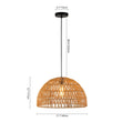 Load image into Gallery viewer, Farmhouze Light - 1 - Light Rustic Boho Woven Rope Dome Pendant Light - Pendant - Medium - White