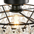 Load image into Gallery viewer, Farmhouze Light - 1 - Light Tiered Sparkle Crystal Accented Semi Flush Mount - Chandelier - Black -