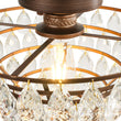 Load image into Gallery viewer, Farmhouze Light - 1 - Light Tiered Sparkle Crystal Accented Semi Flush Mount - Chandelier - Oil - Rubbed Bronze -