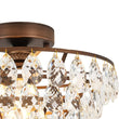 Load image into Gallery viewer, Farmhouze Light - 1 - Light Tiered Sparkle Crystal Accented Semi Flush Mount - Chandelier - Oil - Rubbed Bronze -