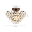 Load image into Gallery viewer, Farmhouze Light - 1 - Light Tiered Sparkle Crystal Accented Semi Flush Mount - Chandelier - Oil - Rubbed Bronze -