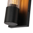 Load image into Gallery viewer, Farmhouze Light - 1 - light Vintage Ribbed Glass Cylinder Linear Wall Sconce - Wall Sconce - 2 Packs -