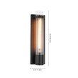 Load image into Gallery viewer, Farmhouze Light - 1 - light Vintage Ribbed Glass Cylinder Linear Wall Sconce - Wall Sconce - 2 Packs -