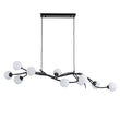 Load image into Gallery viewer, Farmhouze Light - 10 - Light Opal Bubble Black Twig Linear Branch Chandelier - Chandelier - Black -