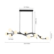 Load image into Gallery viewer, Farmhouze Light - 10 - Light Opal Bubble Black Twig Linear Branch Chandelier - Chandelier - Black -
