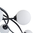 Load image into Gallery viewer, Farmhouze Light - 10 - Light Opal Bubble Black Twig Linear Branch Chandelier - Chandelier - Black -