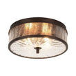 Load image into Gallery viewer, Farmhouze Light - 2 - Light Crackle Textured Glass Round Ceiling Light - Ceiling Light - Oil Rubbed Bronze -