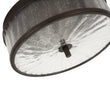 Load image into Gallery viewer, Farmhouze Light - 2 - Light Crackle Textured Glass Round Ceiling Light - Ceiling Light - Oil Rubbed Bronze -