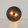 Load image into Gallery viewer, Farmhouze Light - 2 - Light Crackle Textured Glass Round Ceiling Light - Ceiling Light - Oil Rubbed Bronze -
