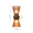 Load image into Gallery viewer, Farmhouze Light - 2 - light UP Down Striped Glass Double Cone Wall Light - Wall Sconce - Brown Glass + Oil - Rubbed Bronze Finish -