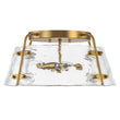 Load image into Gallery viewer, Farmhouze Light-3-Light Brass Water Glass Round Semi Flush Mount-Ceiling Light-Brass-