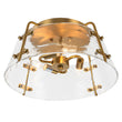 Load image into Gallery viewer, Farmhouze Light-3-Light Brass Water Glass Round Semi Flush Mount-Ceiling Light-Brass-