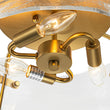 Load image into Gallery viewer, Farmhouze Light-3-Light Brass Water Glass Round Semi Flush Mount-Ceiling Light-Brass-