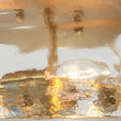 Load image into Gallery viewer, Farmhouze Light-3-Light Brass Water Glass Round Semi Flush Mount-Ceiling Light-Brass-