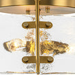 Load image into Gallery viewer, Farmhouze Light-3-Light Brass Water Glass Round Semi Flush Mount-Ceiling Light-Brass-