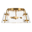 Load image into Gallery viewer, Farmhouze Light-3-Light Brass Water Glass Round Semi Flush Mount-Ceiling Light-Brass-