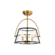 Load image into Gallery viewer, Farmhouze Light - 3 - Light Drum Seeded Glass Lantern Ceiling Light - Ceiling Light - 3 - Light -