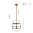 Load image into Gallery viewer, Farmhouze Light - 3 - Light Drum Seeded Glass Lantern Ceiling Light - Ceiling Light - 3 - Light -