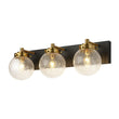 Load image into Gallery viewer, Farmhouze Light - 3 - light Modern Clear Crackled Glass Globe Vanity Sconce - Wall Sconce - 3 - Light -
