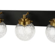 Load image into Gallery viewer, Farmhouze Light - 3 - light Modern Clear Crackled Glass Globe Vanity Sconce - Wall Sconce - 3 - Light -