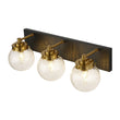 Load image into Gallery viewer, Farmhouze Light - 3 - light Modern Clear Crackled Glass Globe Vanity Sconce - Wall Sconce - 3 - Light -