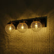 Load image into Gallery viewer, Farmhouze Light - 3 - light Modern Clear Crackled Glass Globe Vanity Sconce - Wall Sconce - 3 - Light -