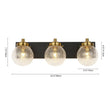 Load image into Gallery viewer, Farmhouze Light - 3 - light Modern Clear Crackled Glass Globe Vanity Sconce - Wall Sconce - 3 - Light -